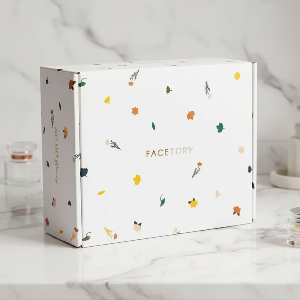 Custom Floral Printed Corrugated Beauty Mailer Box