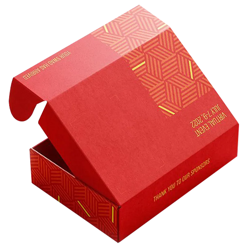 Custom Red Virtual Event Corrugated Swag Mailer