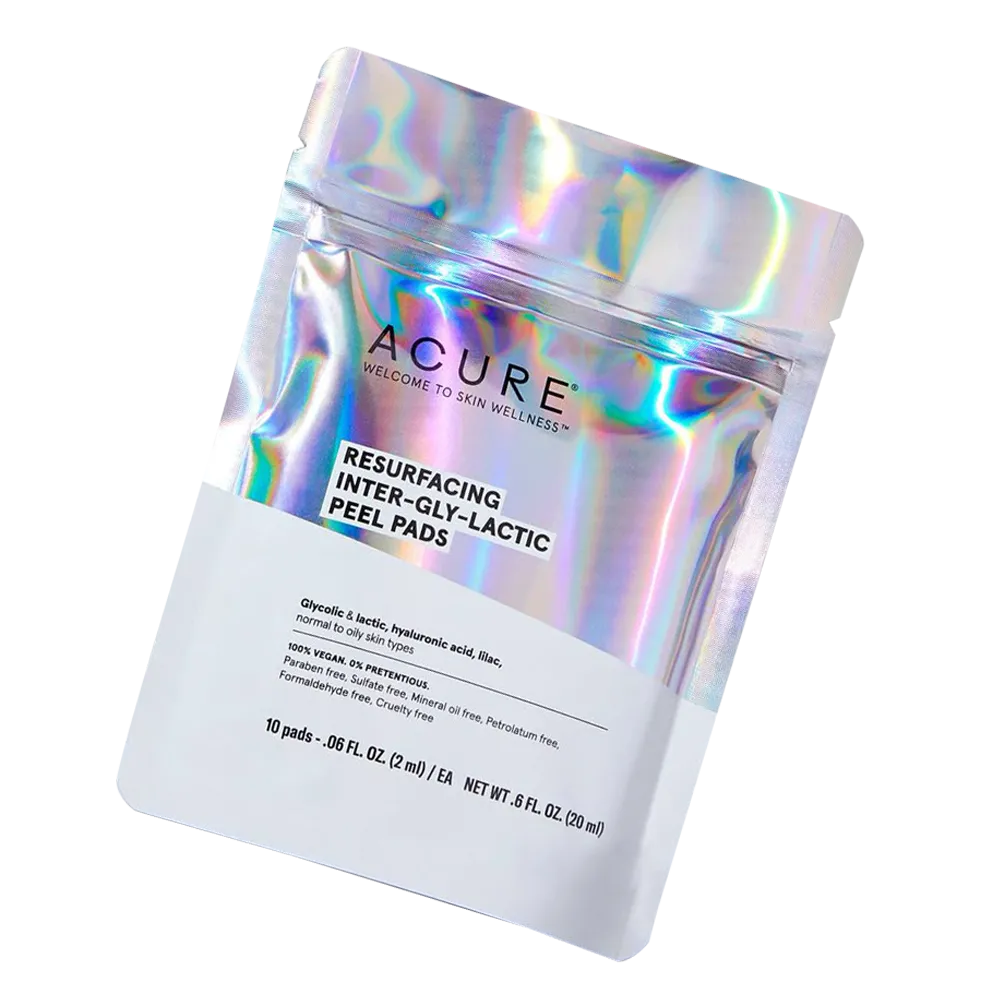 Holographic Flat Mylar Pouch for Skincare Pads
