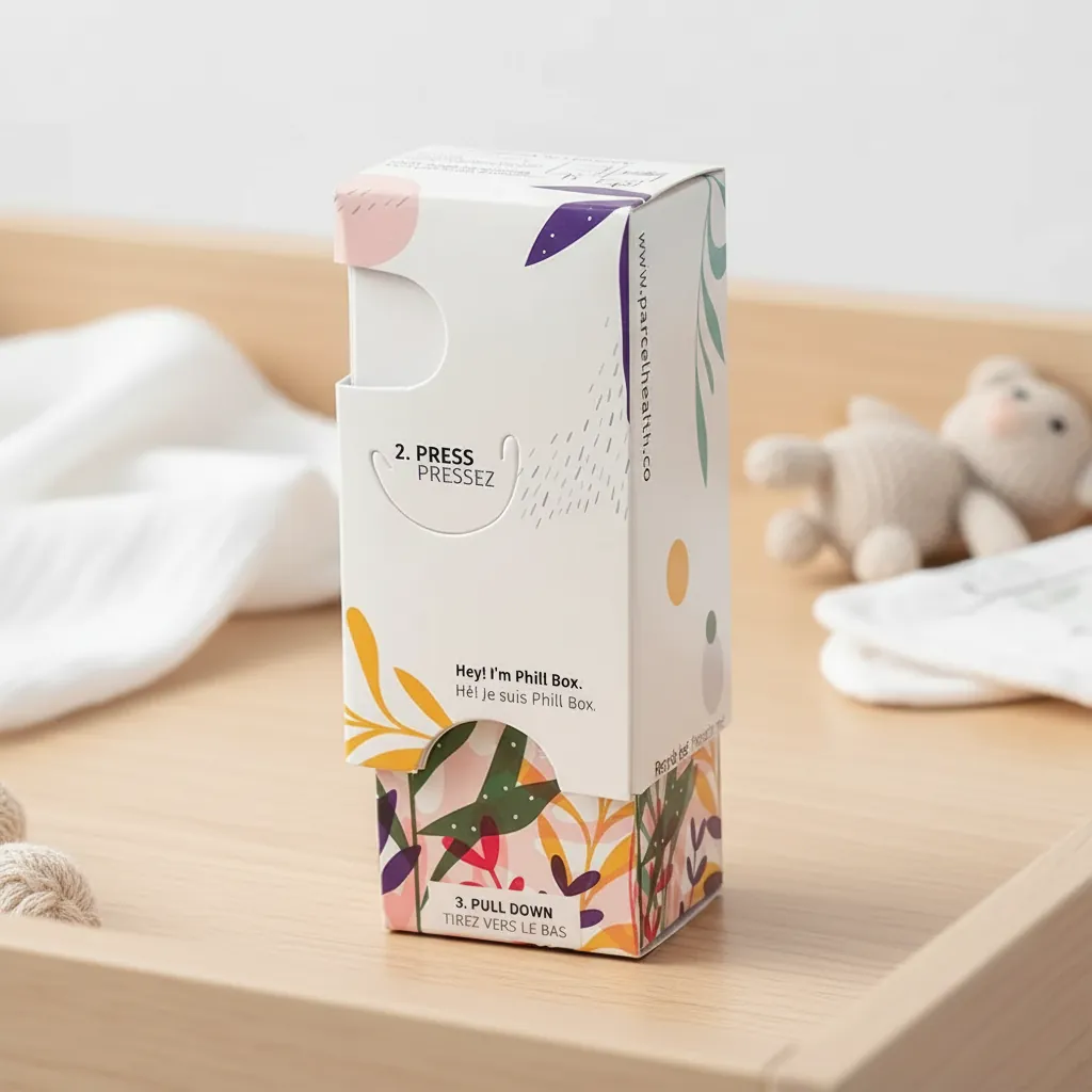 Child-Resistant Dispenser Pharma Folding Box 1