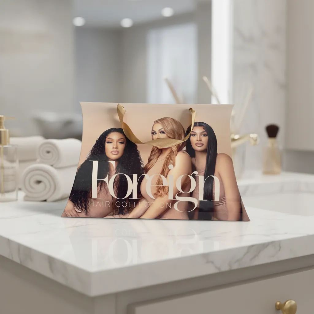 Printed Pillow Box with Ribbon Handle