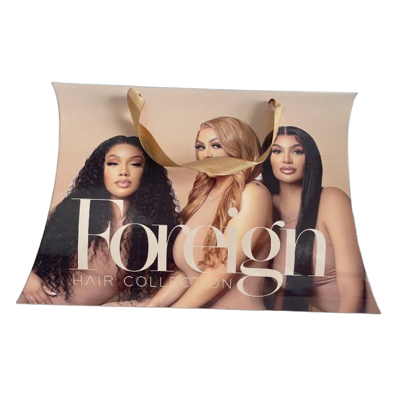 Printed Pillow Box with Ribbon Handle