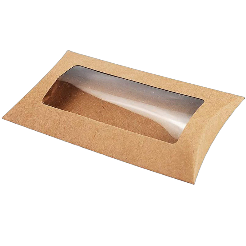 Kraft Pillow Box with Large Window