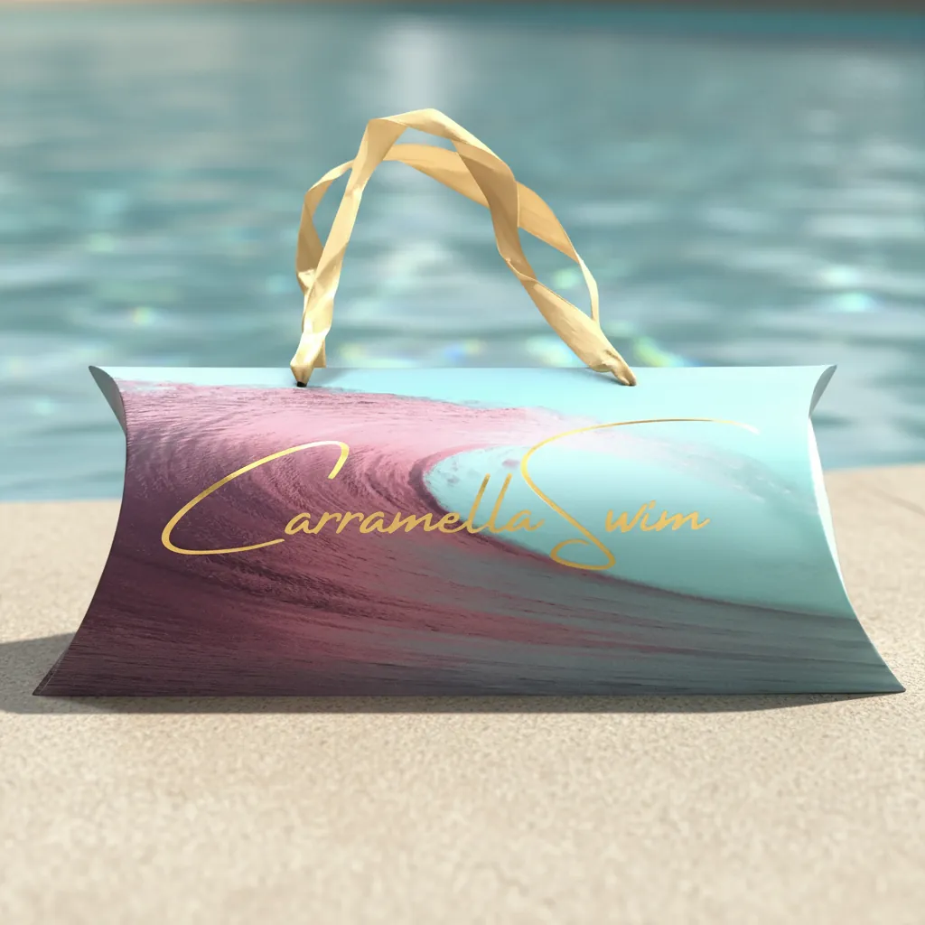 Gradient Printed Pillow Box with Handle