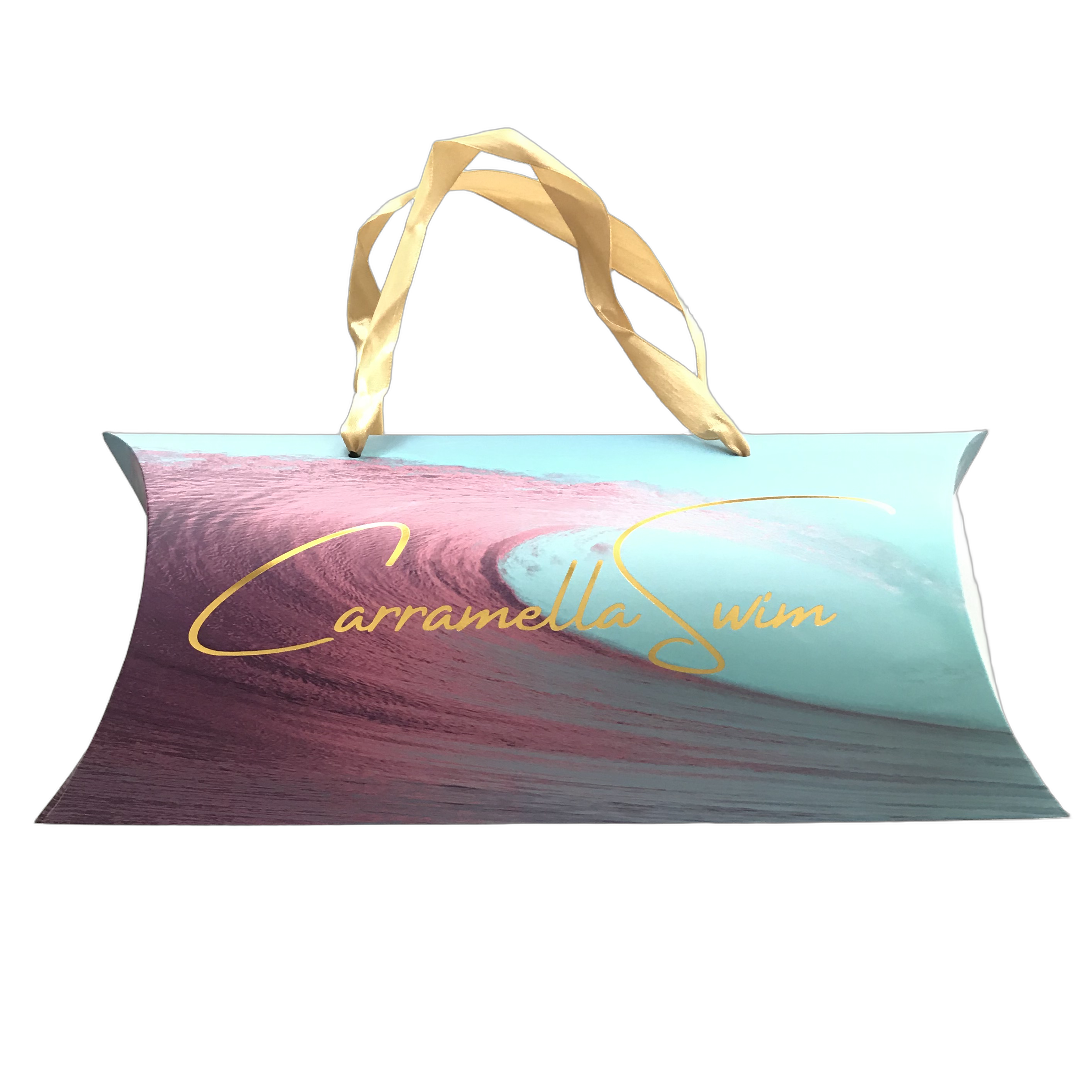 Gradient Printed Pillow Box with Handle