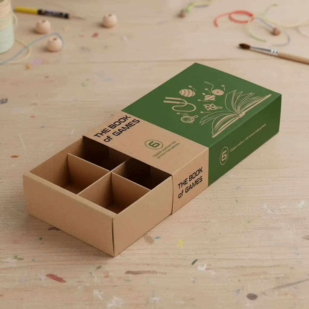 Kraft Drawer Retail Box with Dividers