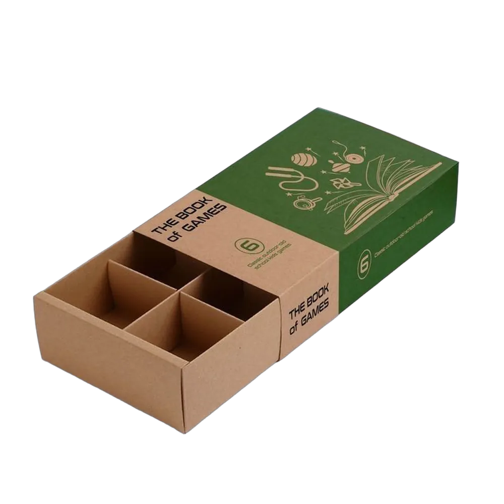 Kraft Drawer Retail Box with Dividers