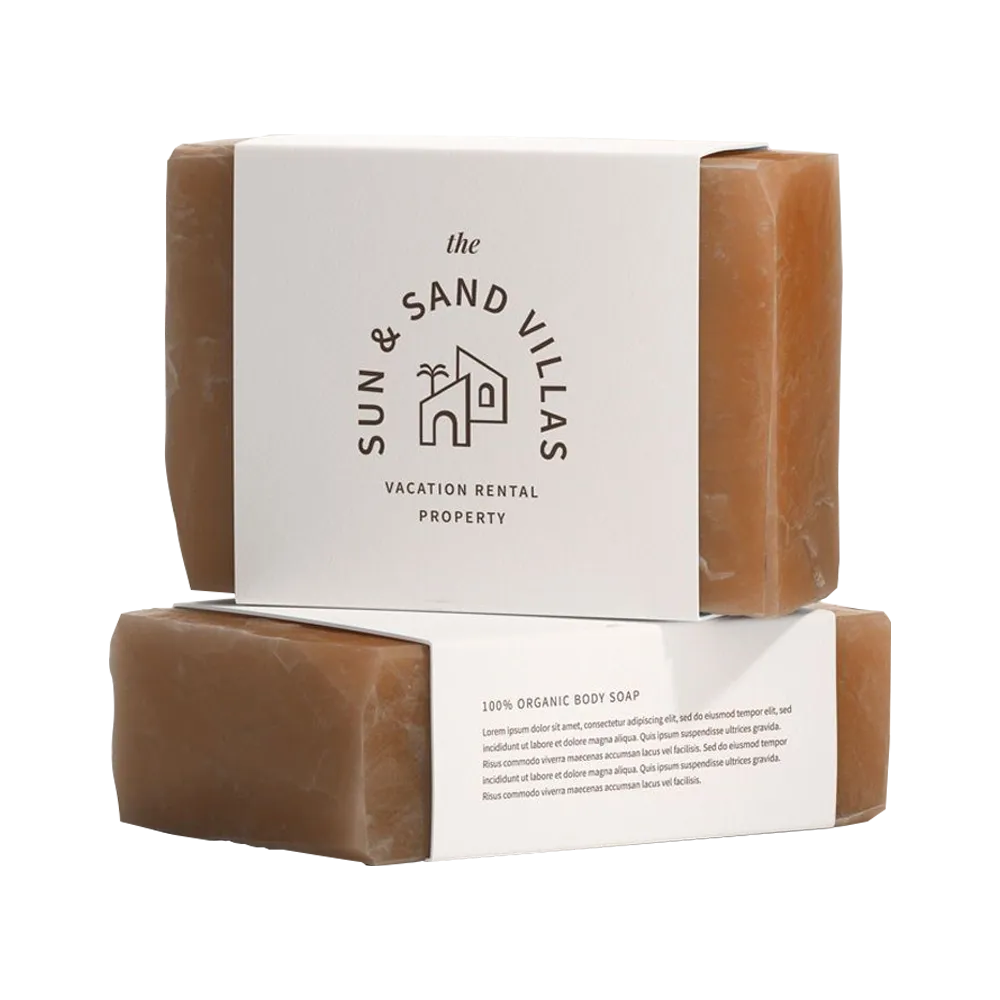 Custom Vacation Rental Belly Band Soap