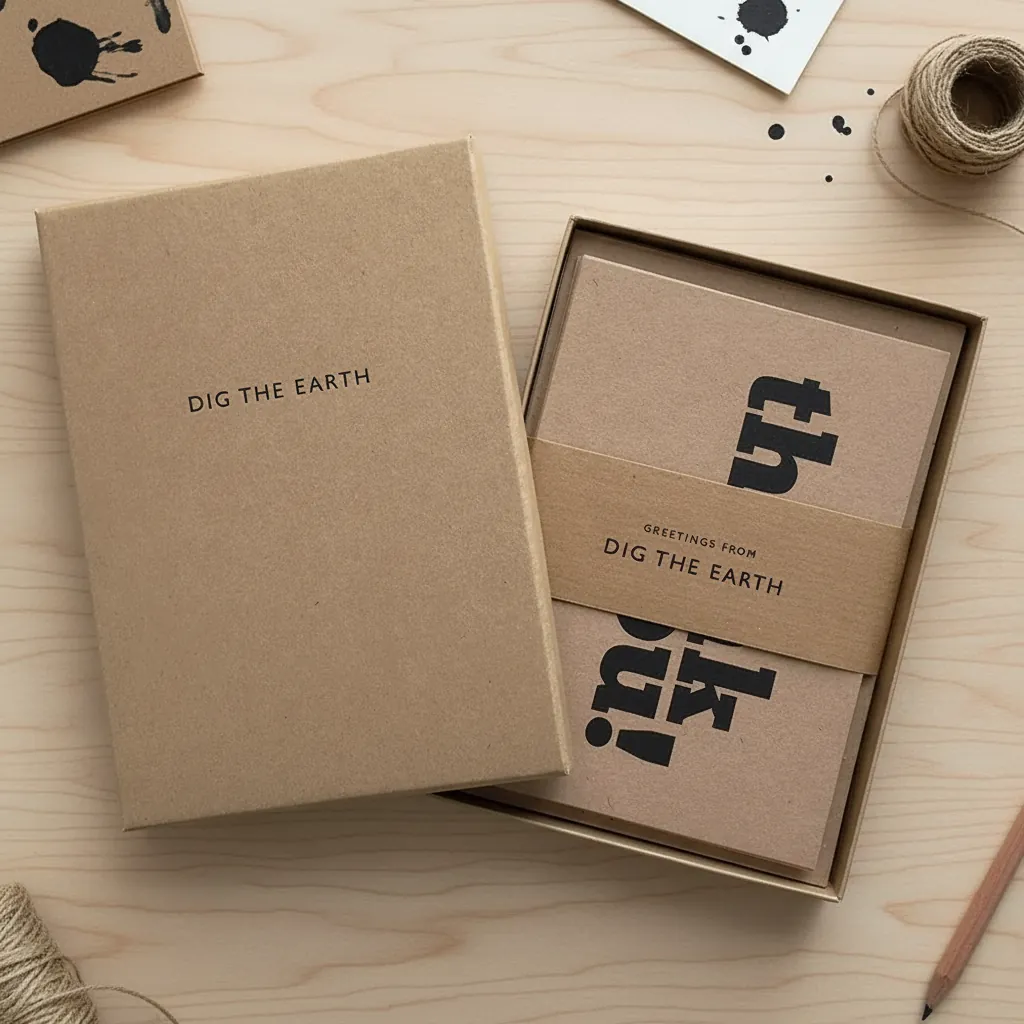 Kraft Rigid Notebook Box with Belly Band 1