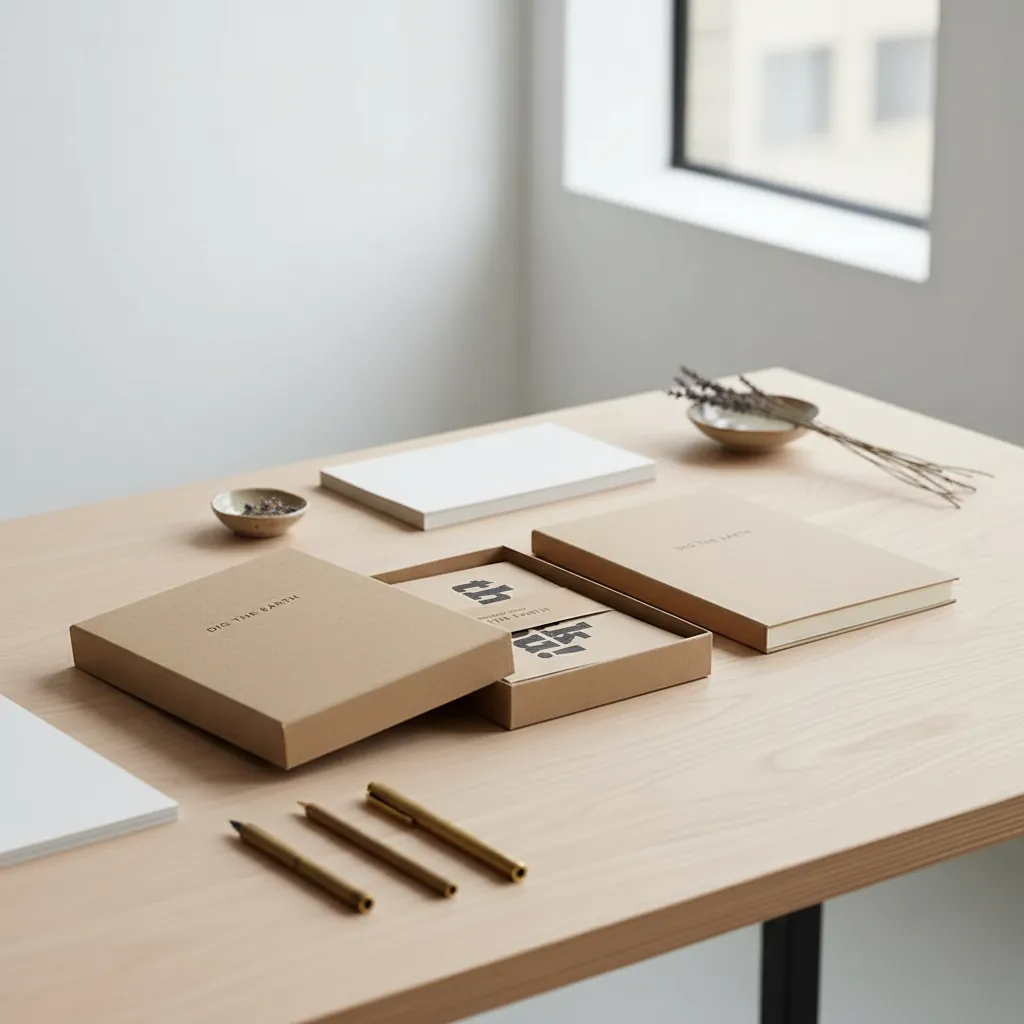 Kraft Rigid Notebook Box with Belly Band 3