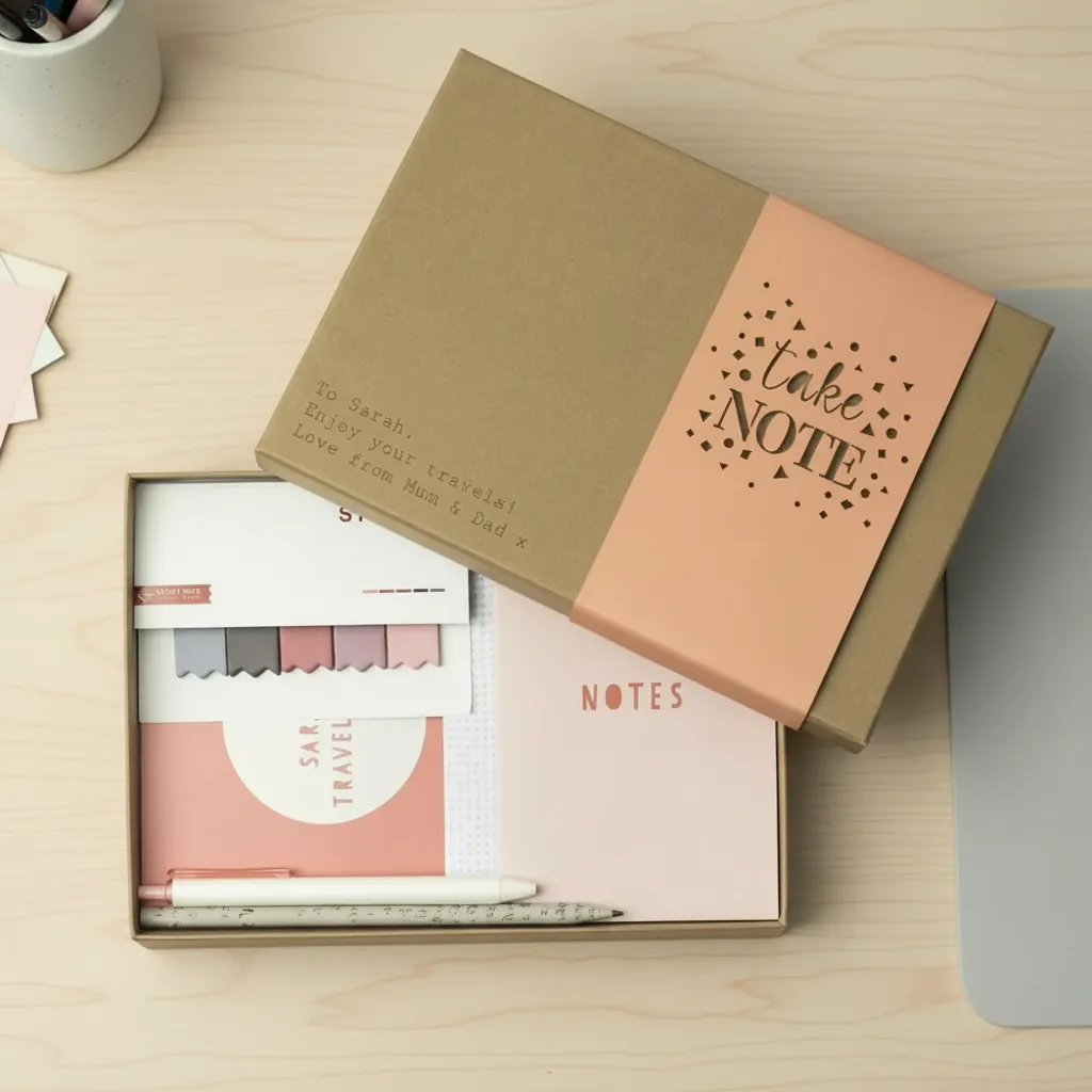 Custom Kraft Rigid Stationery Gift Box 1