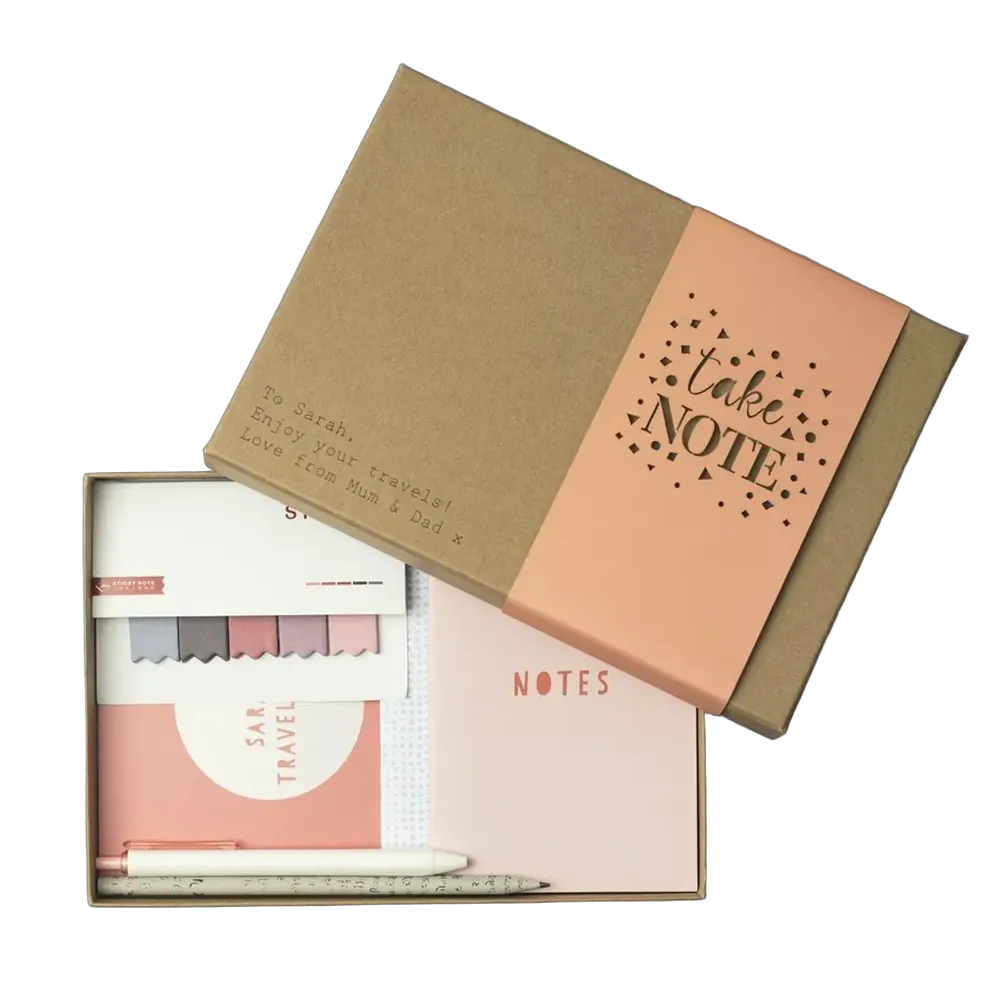 Custom Kraft Rigid Stationery Gift Box