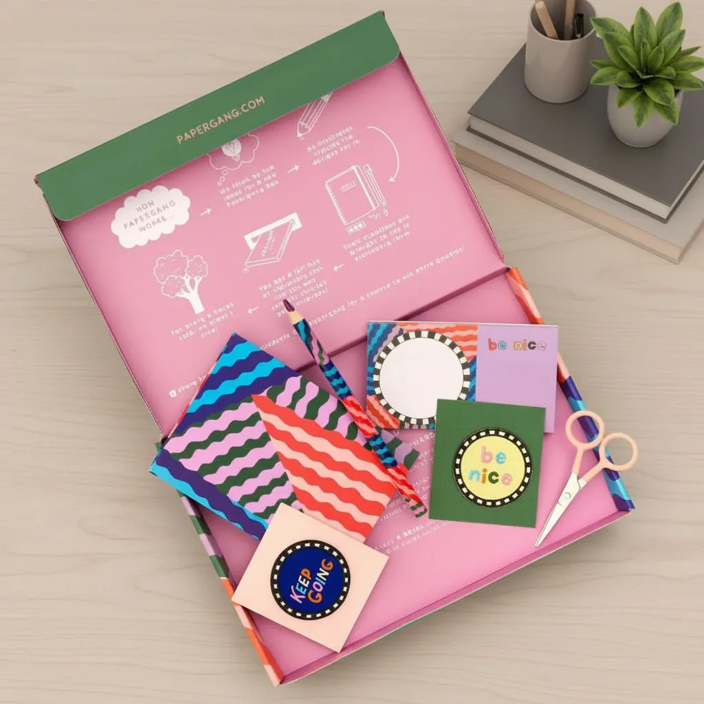 Instructional Printed Corrugated Mailer for Stationery