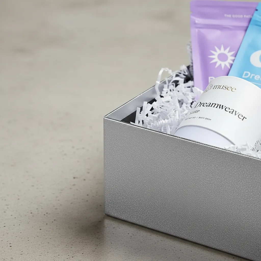 Silver Rigid Tray Box for Wellness Kits 2