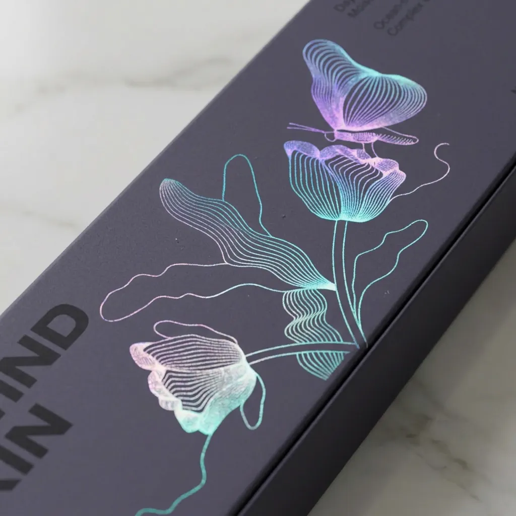 Holographic Foil Stamped Skincare Tuck Carton 2