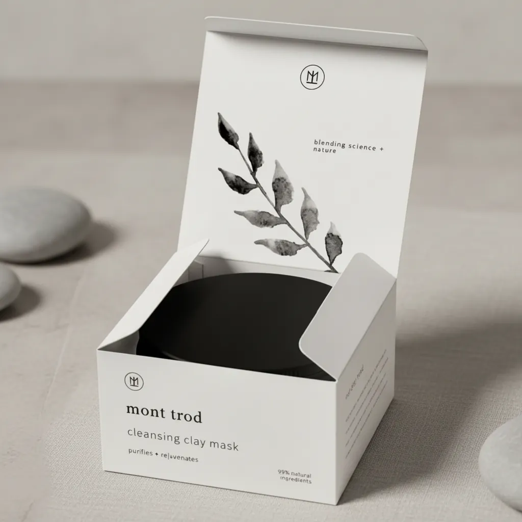 Minimalist Internally Printed Skincare Tuck Box 1