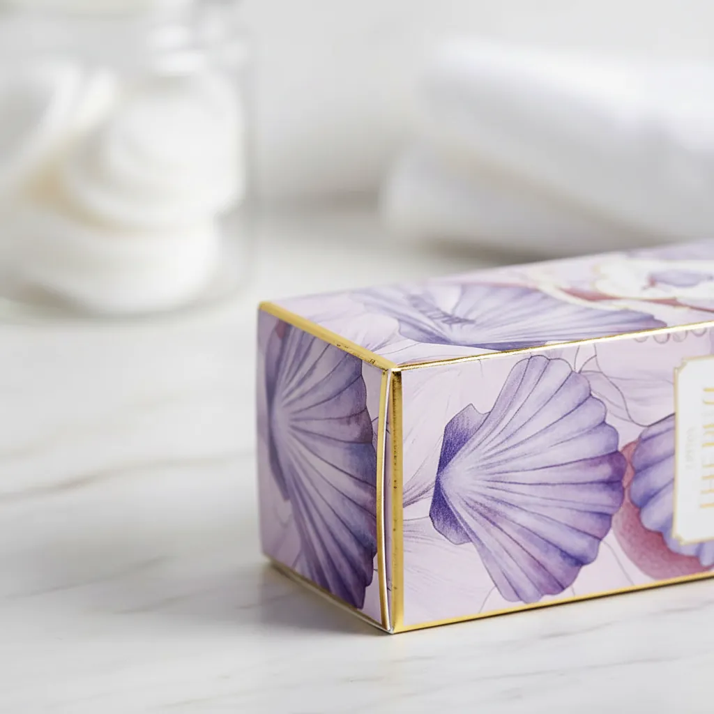 Gold Foil Tuck Box for Cotton Pads 2