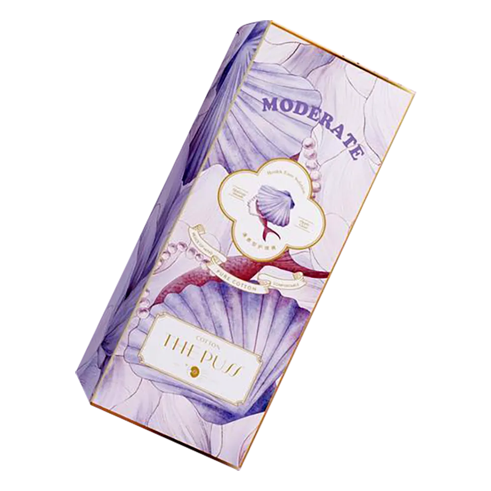 Gold Foil Tuck Box for Cotton Pads