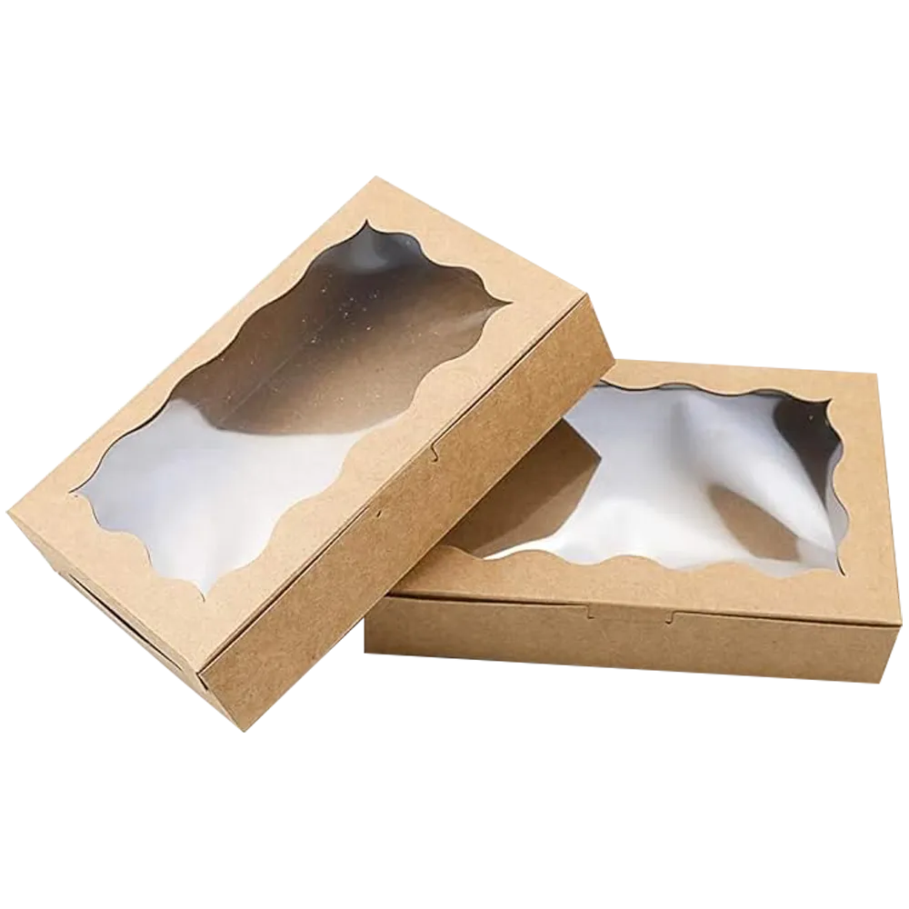 Kraft Scalloped Window Bakery Treat Box