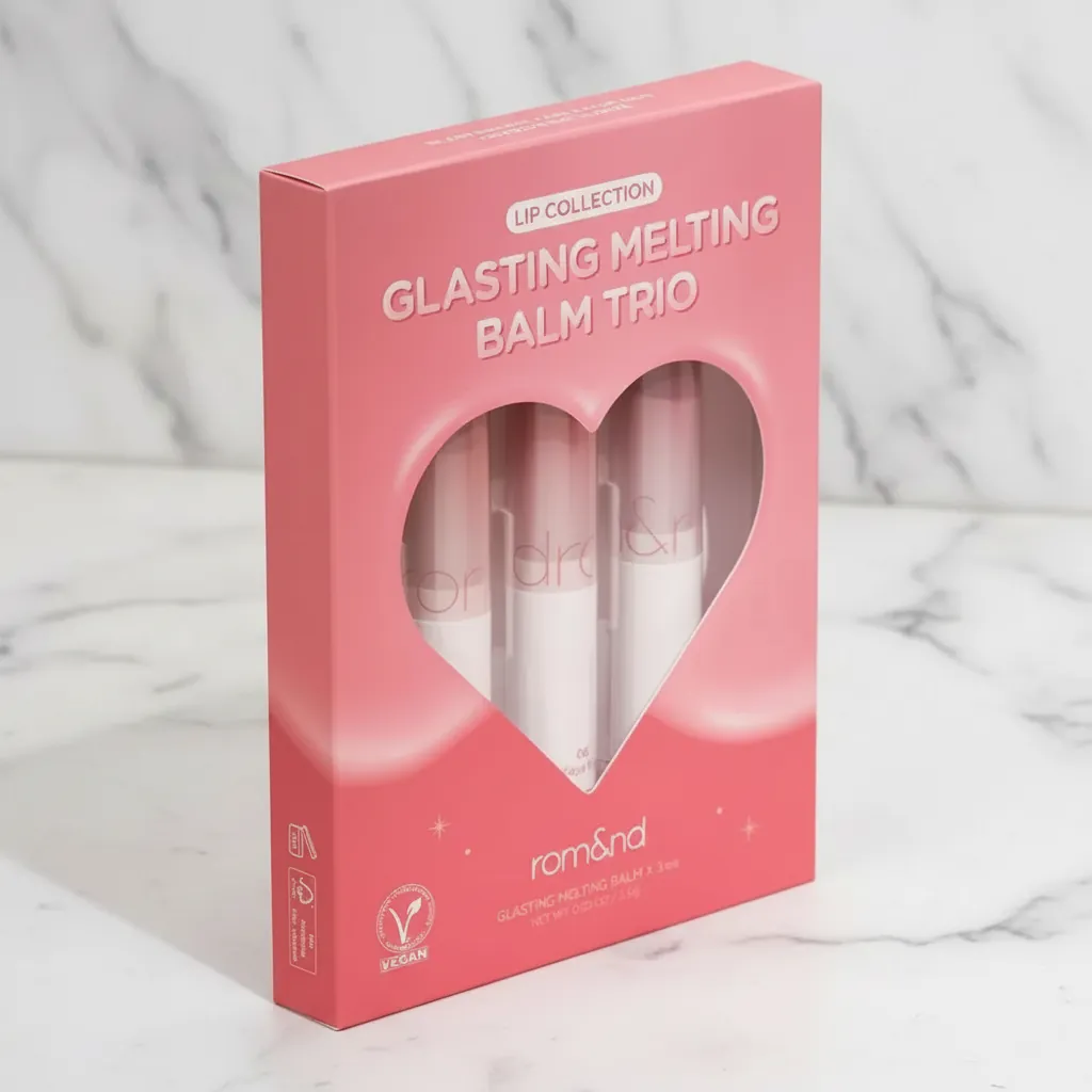 Pink Heart Window Cosmetics Display Box 1