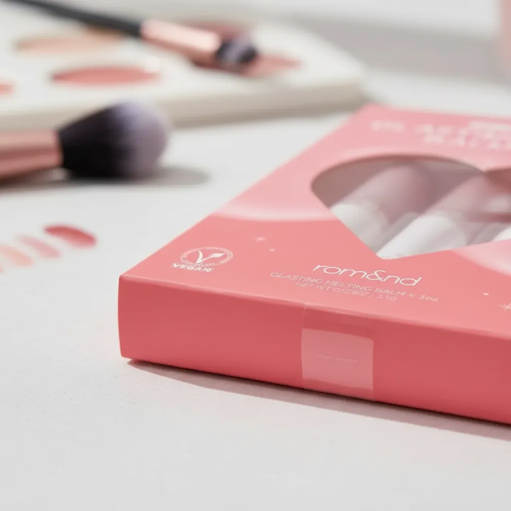 Pink Heart Window Cosmetics Display Box 2