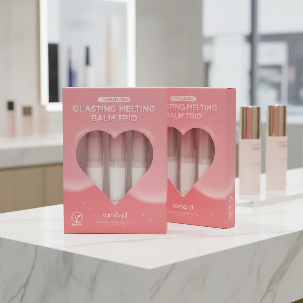Pink Heart Window Cosmetics Display Box 3