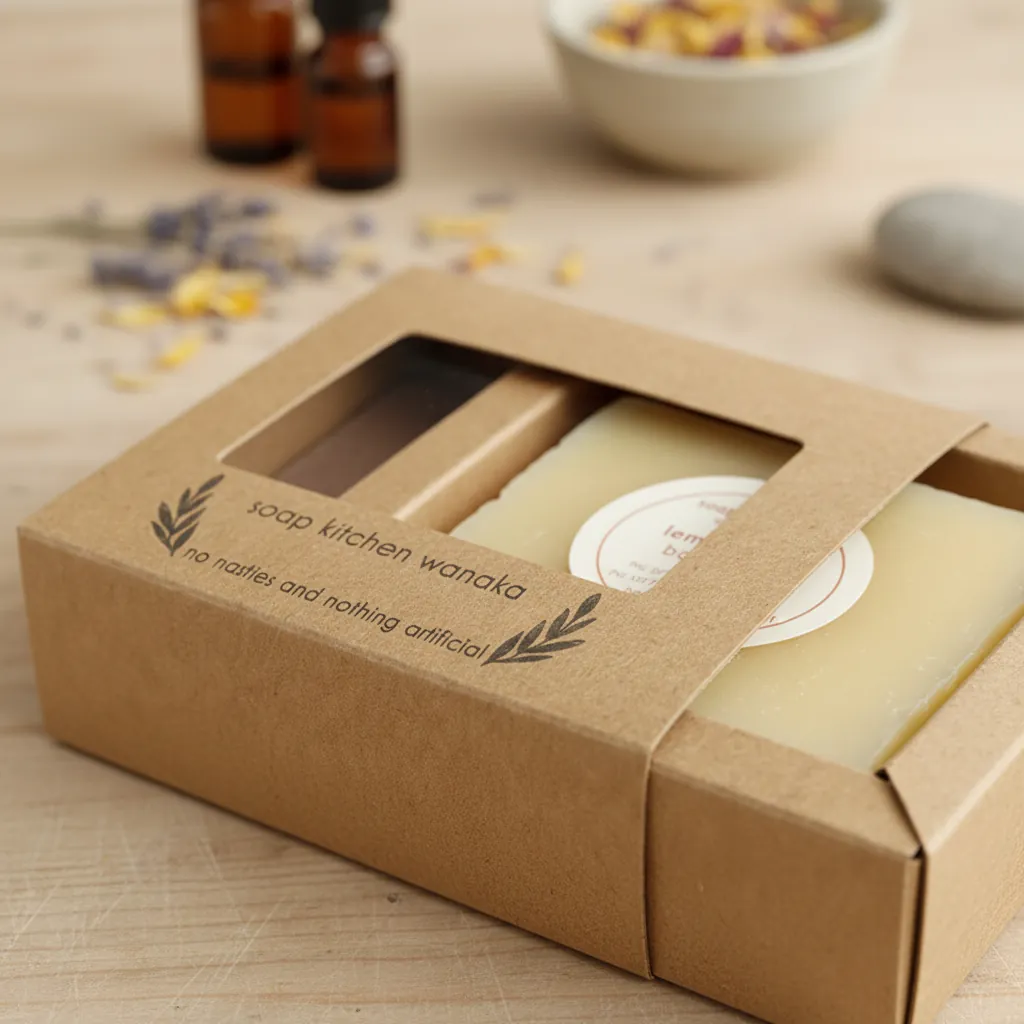 Dual Window Kraft Artisan Soap Box 2
