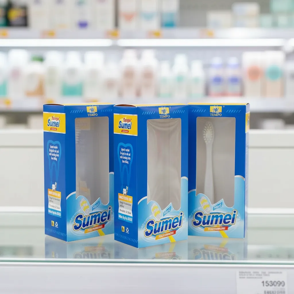 Blue Vertical Window Toothbrush Packaging Box 3