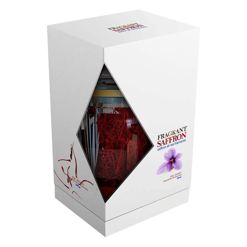 White Diamond Window Saffron Display Box